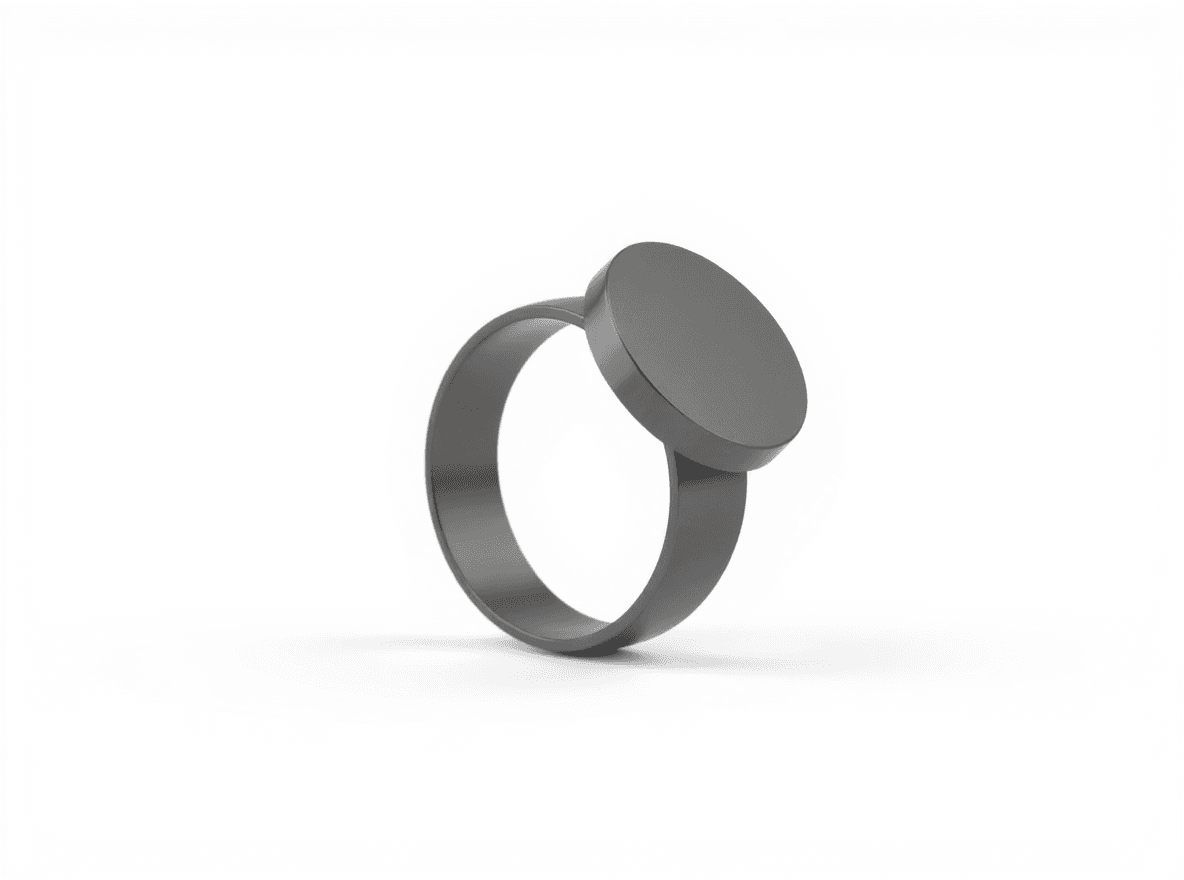 Modern Flat Signet Ring