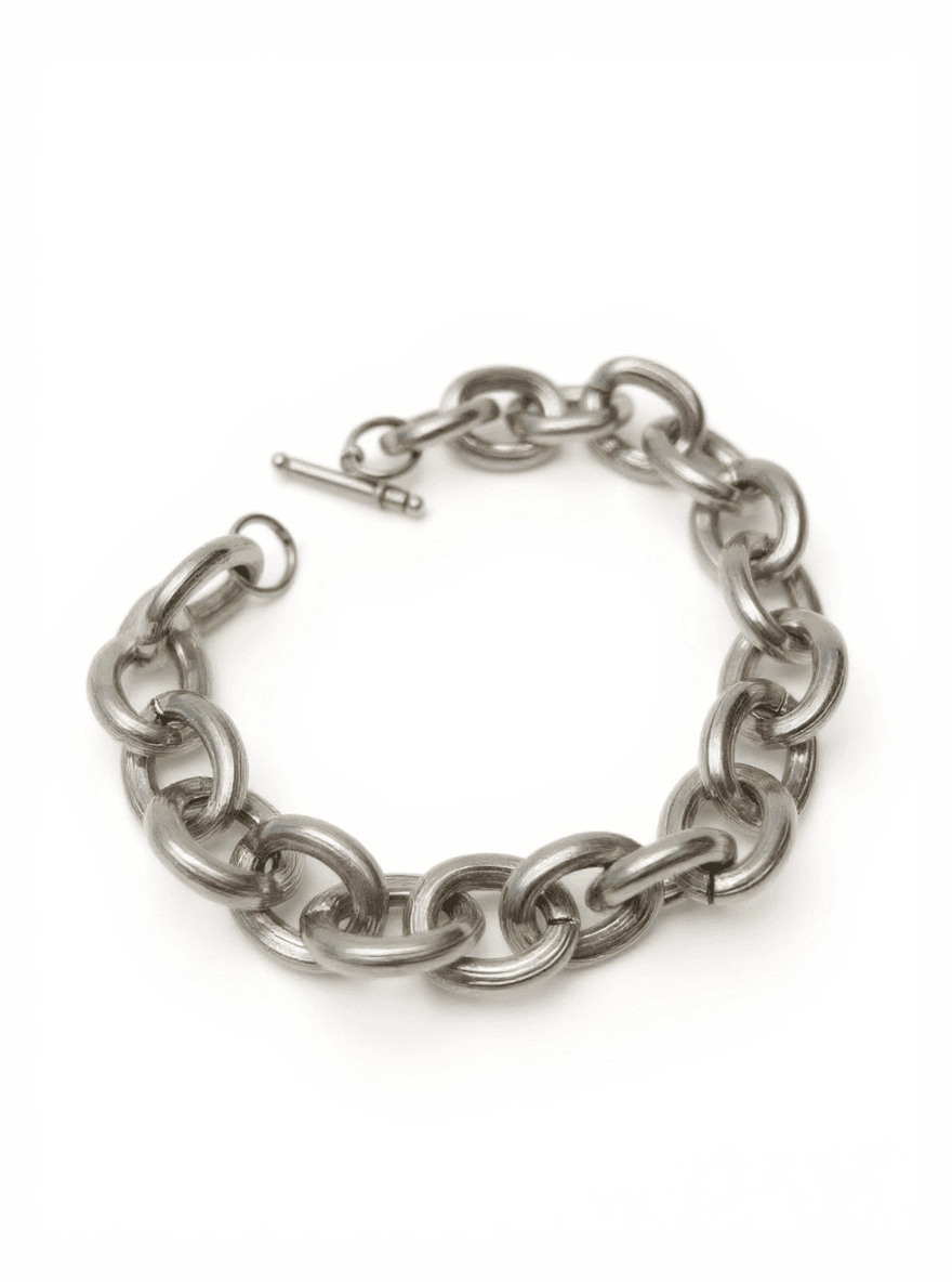 Silver-Tone Chunky Chain Bracelet