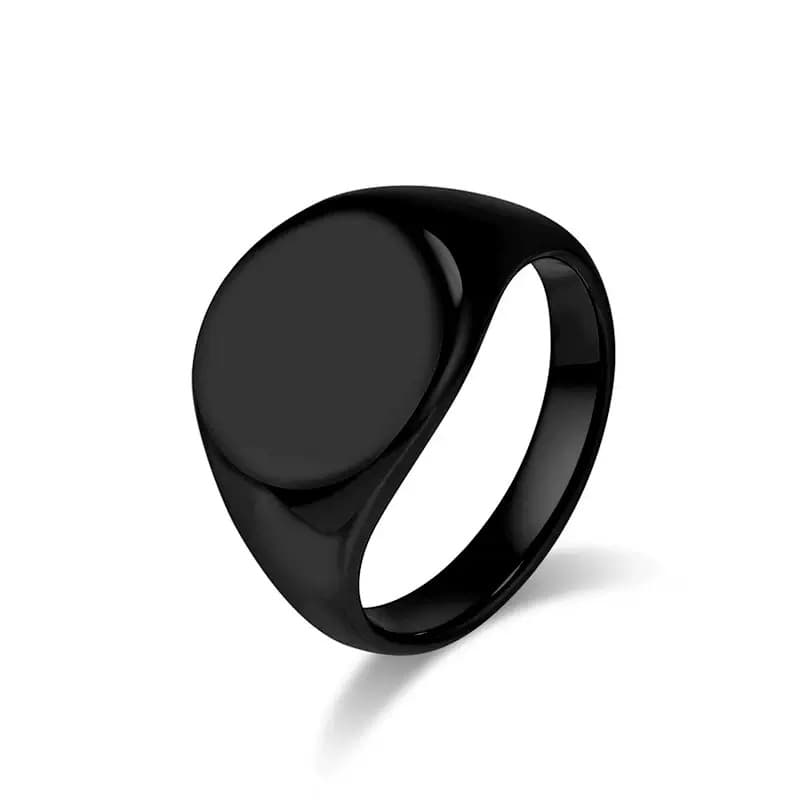 Black Premium Signet Ring